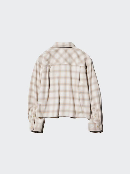 Flannel Boxy Shirt Long Sleeve