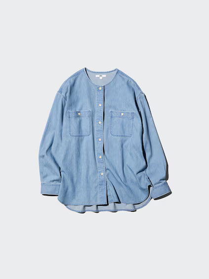 Denim Long Shirt Jacket