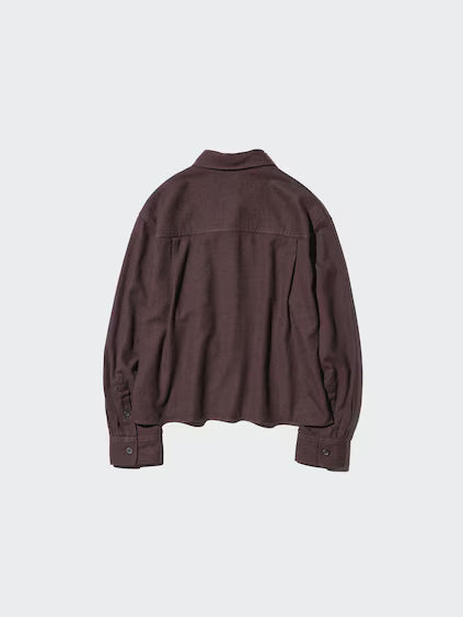 Flannel Boxy Shirt Long Sleeve