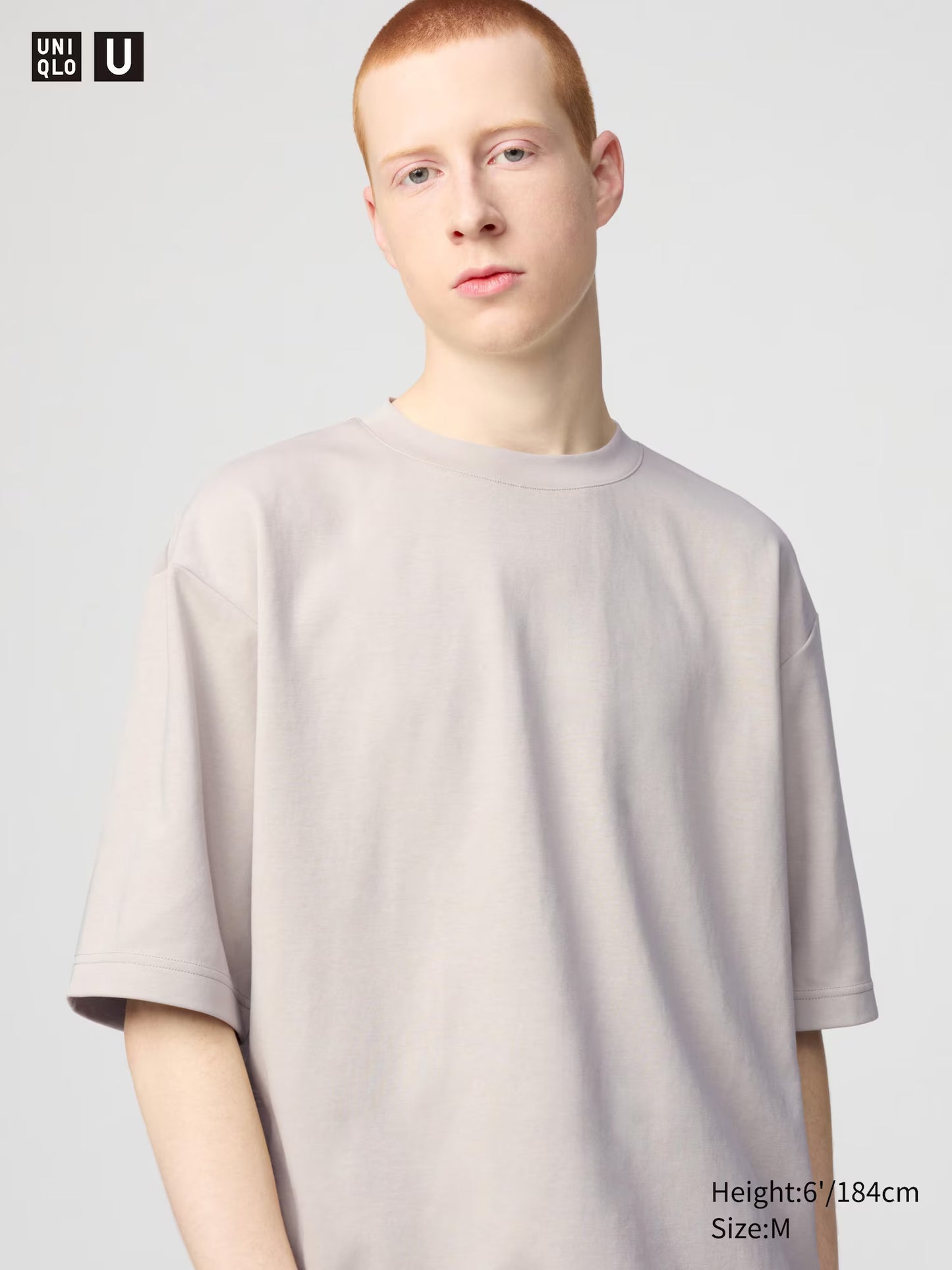 Uniqlo AIRism Cotton Oversized Crew Neck T-Shirt