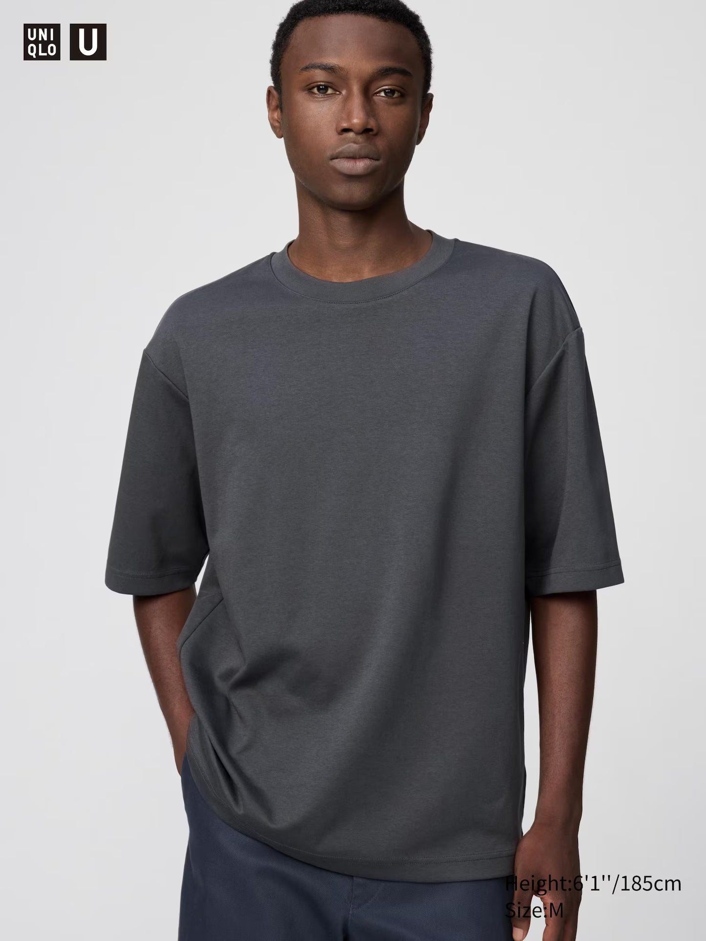 Uniqlo AIRism Cotton Oversized Crew Neck T-Shirt