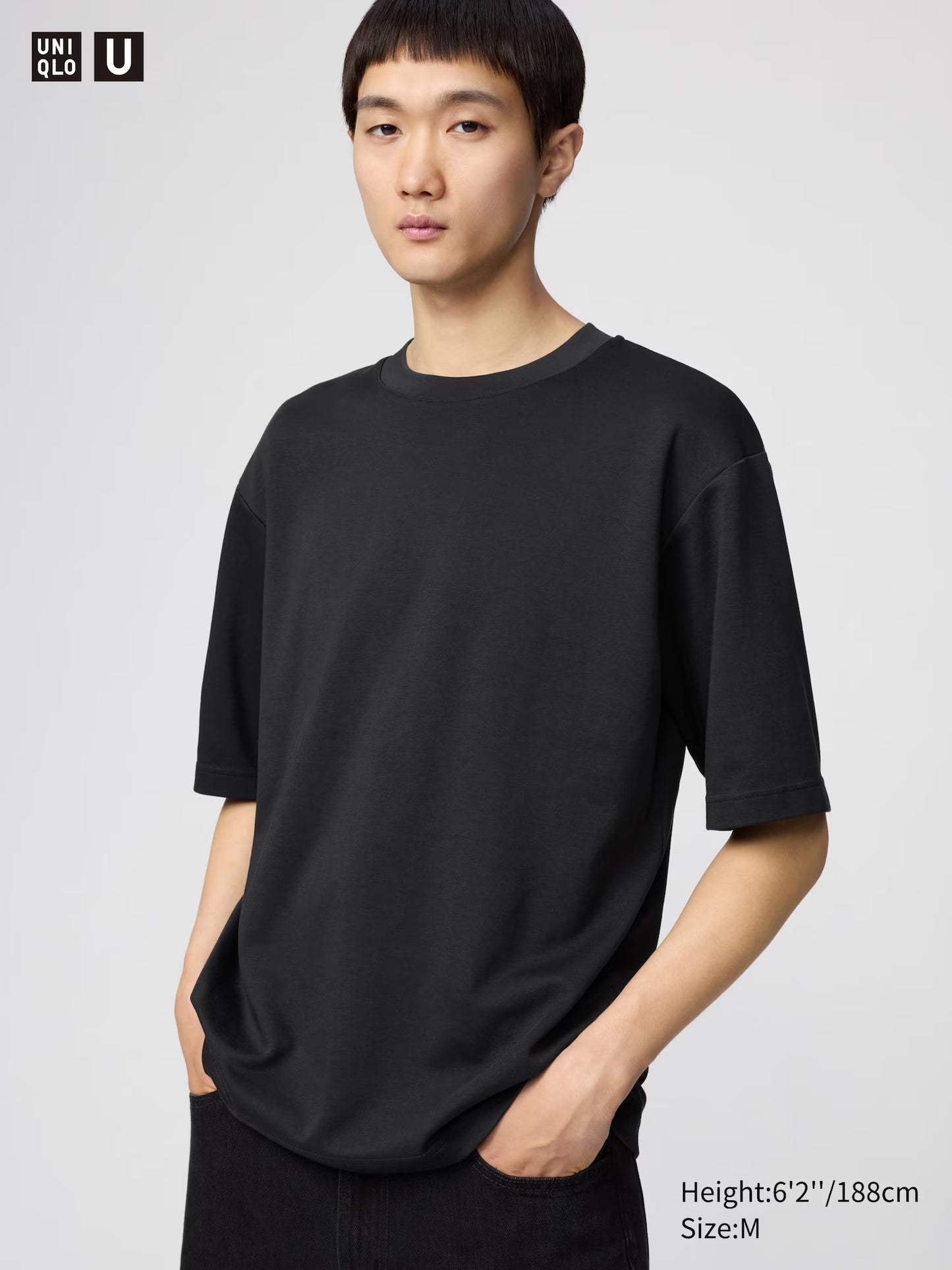 Uniqlo AIRism Cotton Oversized Crew Neck T-Shirt