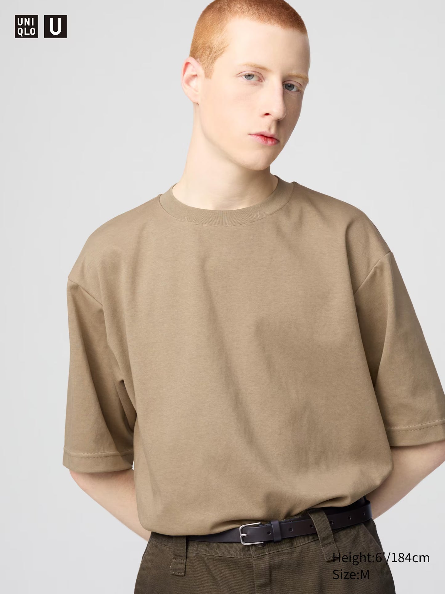 Uniqlo AIRism Cotton Oversized Crew Neck T-Shirt
