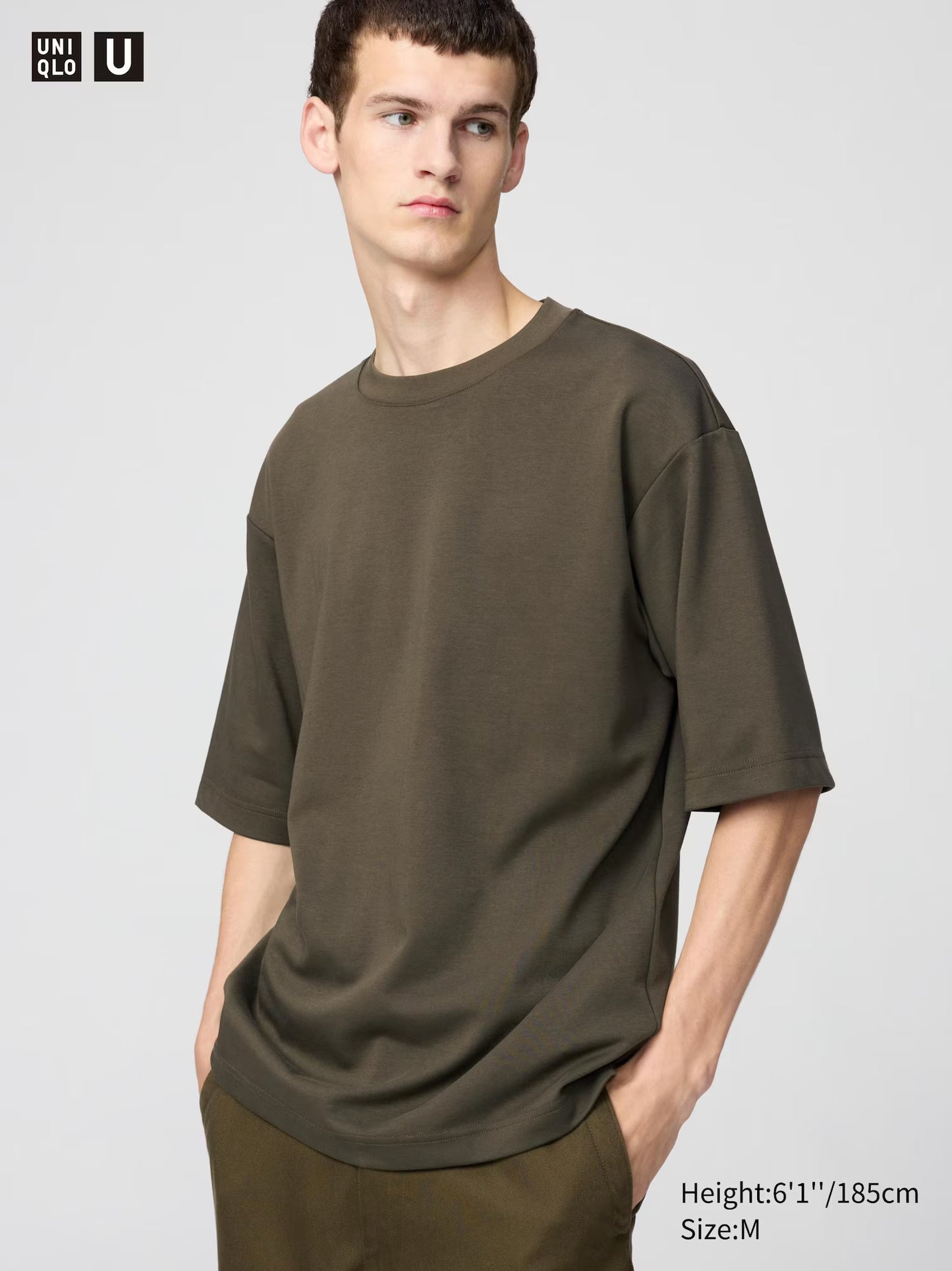 Uniqlo AIRism Cotton Oversized Crew Neck T-Shirt