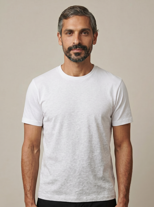 Sami in grey Uniqlo DRY Crew Neck Tee