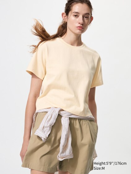 Washed Cotton Boxy T-Shirt | Short Sleeve